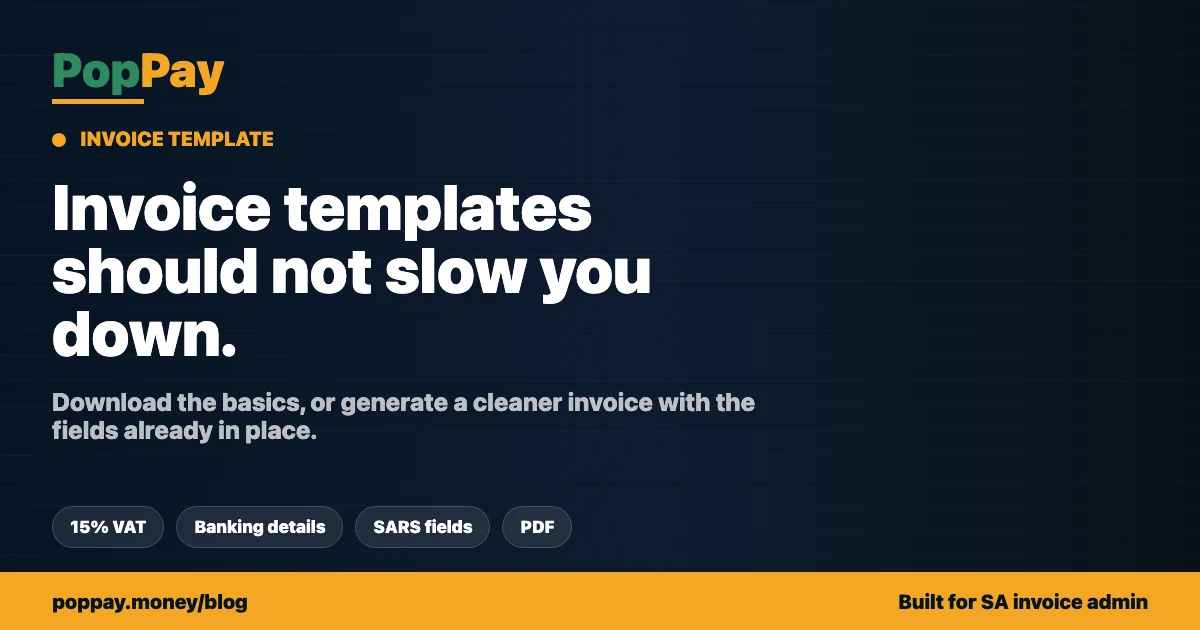 Free Invoice Template South Africa (2026): Download or Generate Instantly