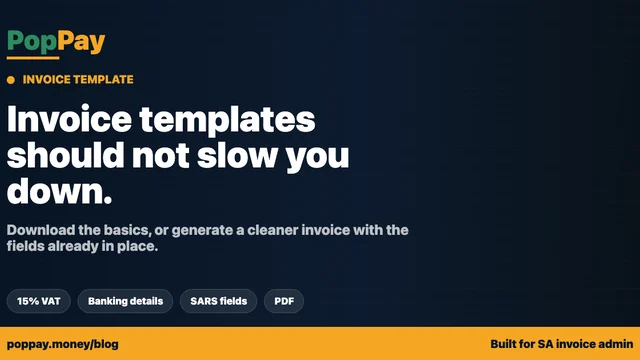 Free Invoice Template South Africa (2026): Download or Generate Instantly