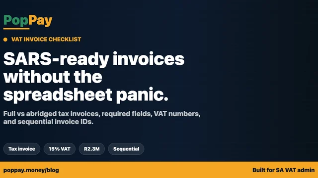 SARS Invoice Requirements South Africa: 2026 Checklist